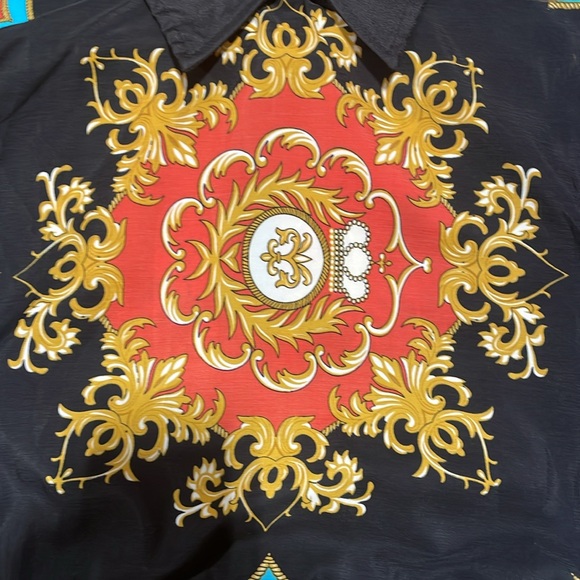 Multicolored sleeveless collared mini dress with lined skirt & crinoline. - Picture 5 of 5